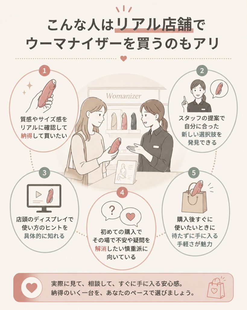 こんな人はウーマナイザーをリアル店舗で買うのもアリ