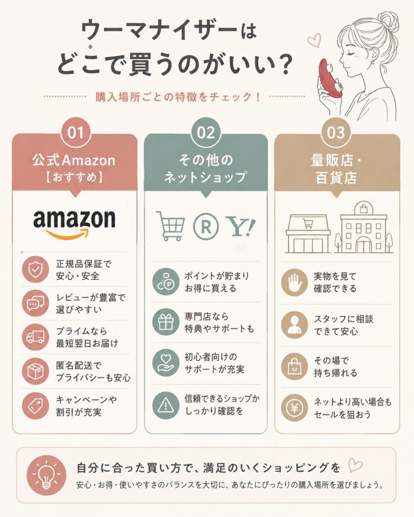 ウーマナイザーどこで買える？売ってる場所